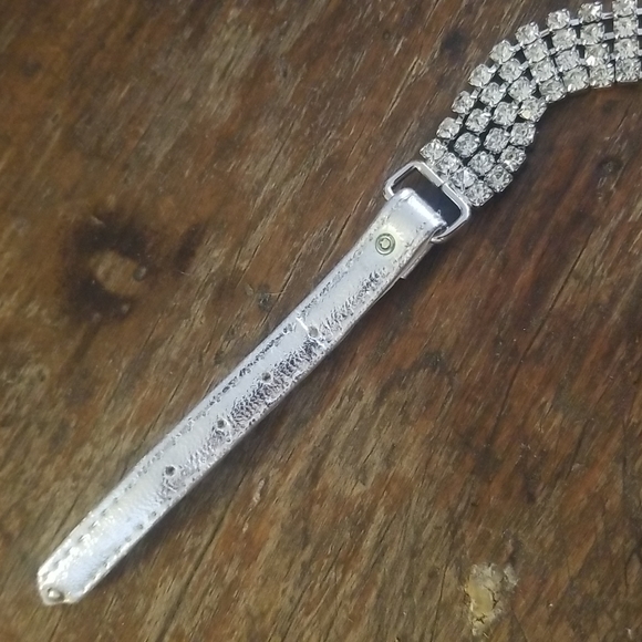 Vintage 1960s - 70s era Rhinestone Dog / Cat Collar Bling NWOT sz 10 - Picture 5 of 6